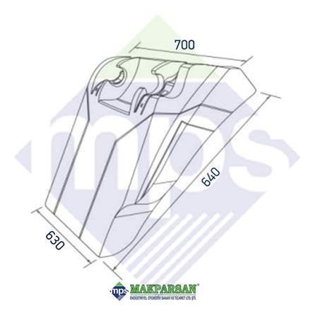 MERCEDES AXOR/ACTROS/MP2-MP3 ARKA ÖN ÇAMURLUK SOL / 9305200019