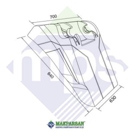 MERCEDES AXOR/ACTROS/MP2-MP3 ARKA ÖN ÇAMURLUK SAĞ / 9305200119