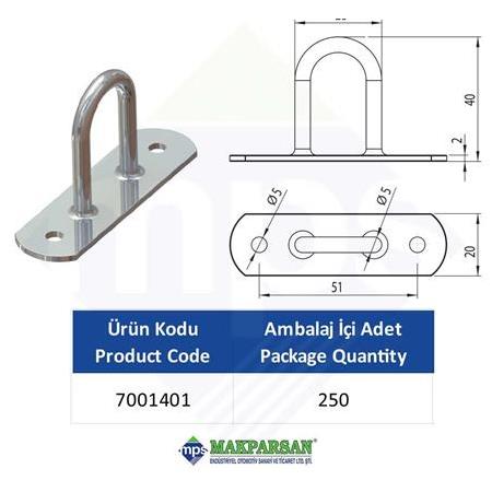 ÇADIR KANCASI İKİ DELİKLİ OVAL