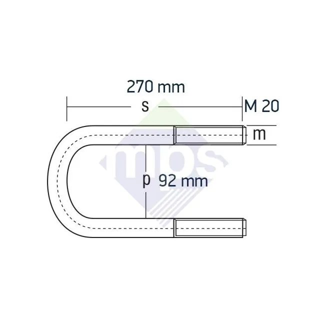 AS950/26200/26235 ÖN BAĞLANTI M20×1.5/92x270