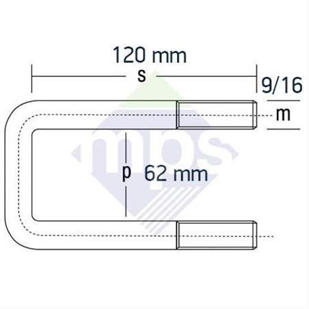 TRANSİT 15 ARKA BAĞLANTI 9/16x62x120