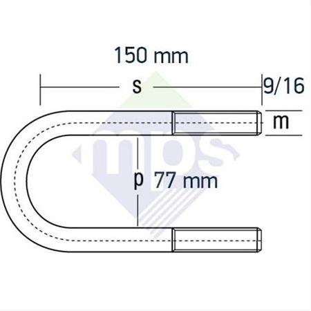 TRANSİT 300/350 ARKA BAĞLANTI 9/16x77x150