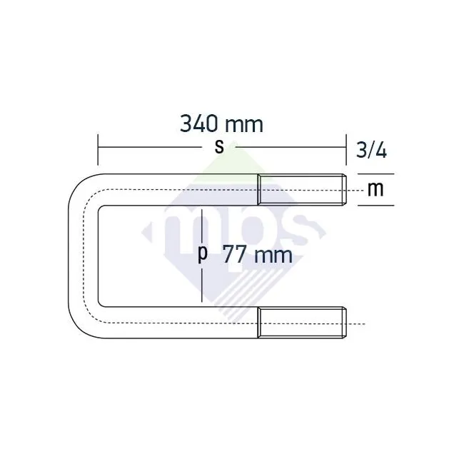 2520/2524/2530/3230 CARGO DİNGİL BAĞLANTI 3/4x77x340