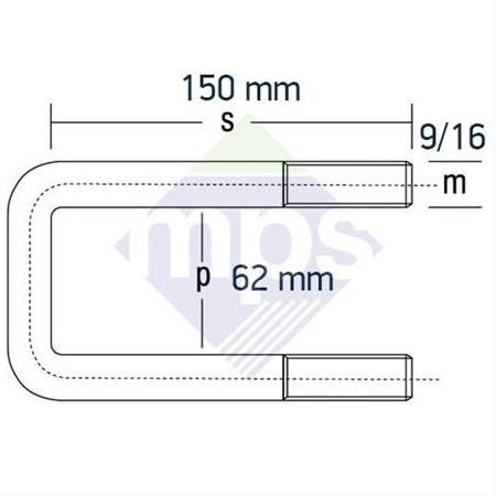 TRANSİT 15 ARKA BAĞLANTI 9/16x62x150