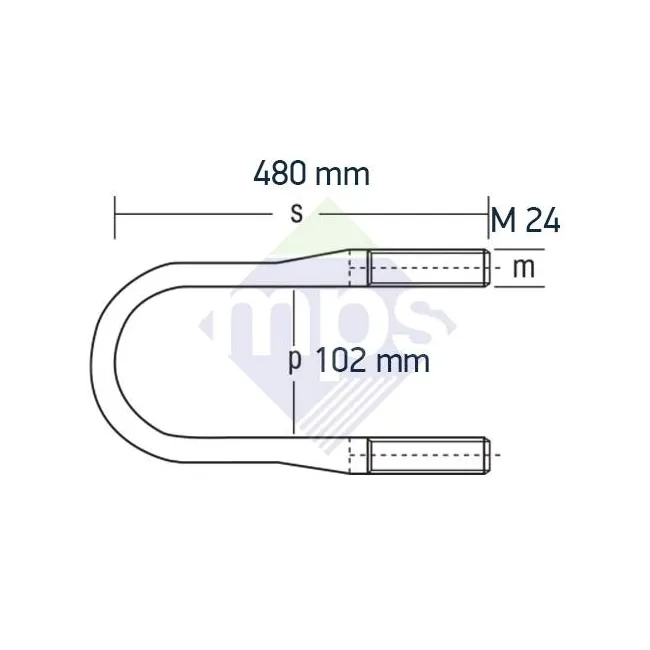 2523/3031 MERCEDES ARKA BAĞLANTI DÖVMELİ M24x102x480