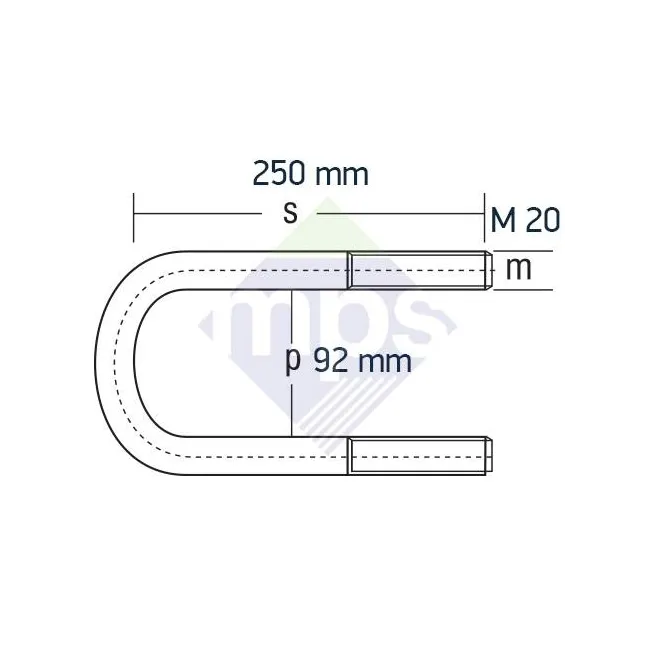 4140 MERCEDES ÖN BAĞLANTI M20x92x250