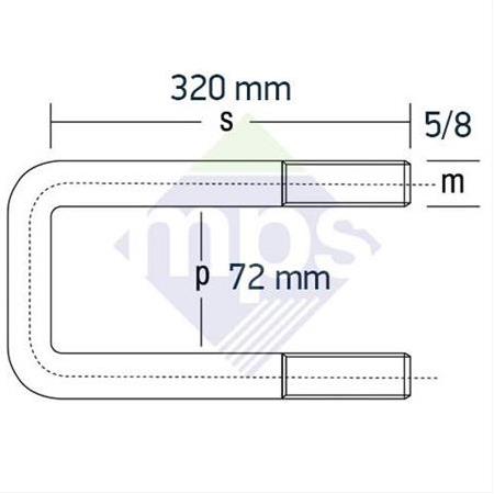 ISUZU ARKA BAĞLANTI 5/8x72x320