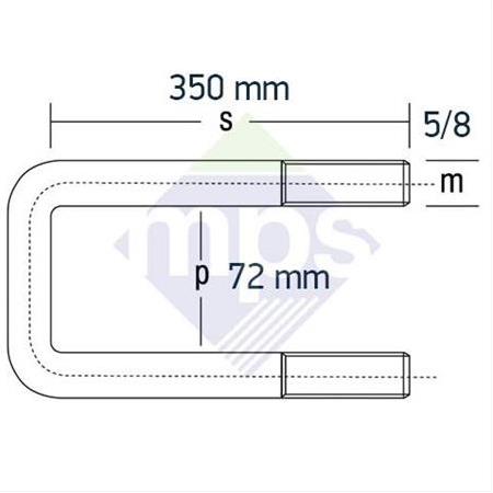 ISUZU ARKA BAĞLANTI 5/8x72x350