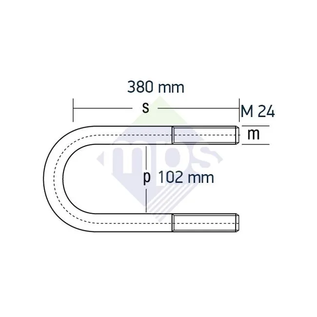 DORSE BAĞLANTI M24x2.0/102x380