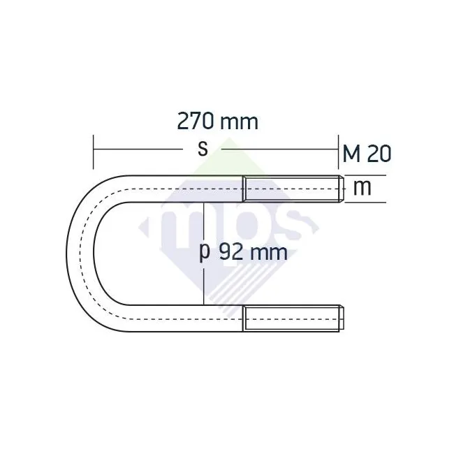 4140 MERCEDES ÖN BAĞLANTI M20x92x270