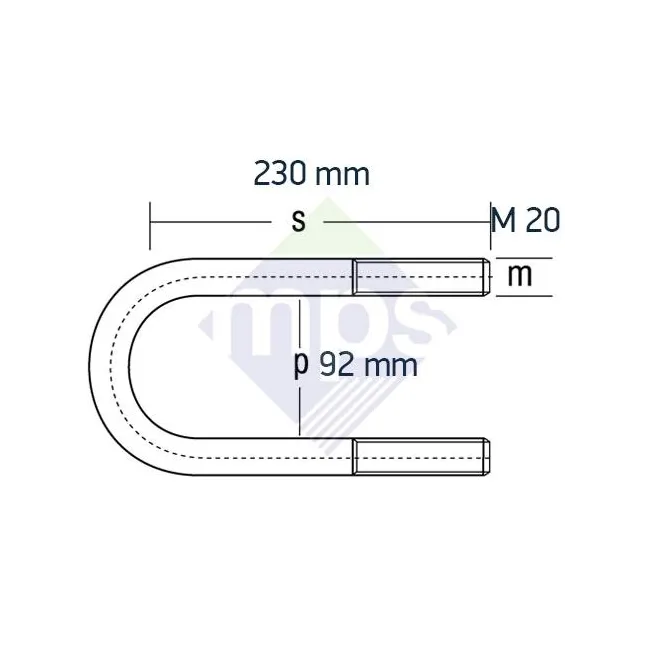 370/420 RENAULT ÖN BAĞLANTI M20X92x230