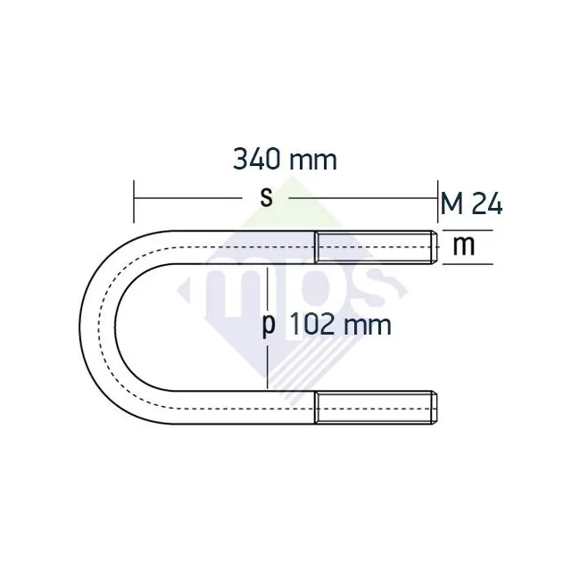 DORSE BAĞLANTI M24x2.0/102x340
