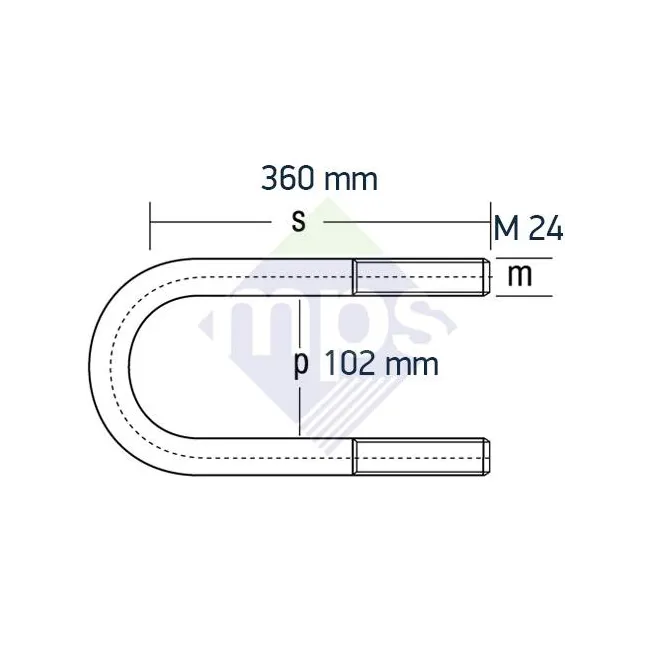 DORSE BAĞLANTI M24x2.0/102x360