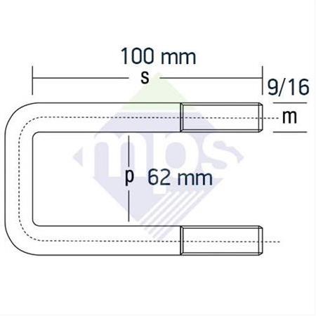 TRANSİT 15 ARKA BAĞLANTI 9/16x62x100