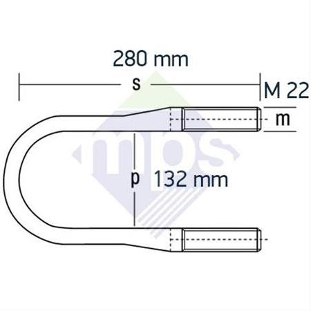 DORSE BAĞLANTI DÖVMELİ M22x132x280 BP UYUMLU