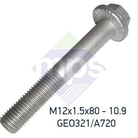 M12x1.5x80 ŞASİ CİVATASI FLANŞLI TIRTILLI 10.9