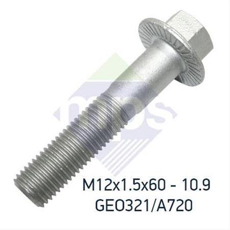 M12x1.5x60 ŞASİ CİVATASI FLANŞLI TIRTILLI 10.9