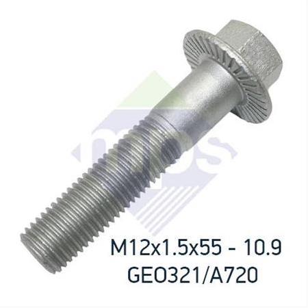 M12x1.5x55 ŞASİ CİVATASI FLANŞLI TIRTILLI 10.9