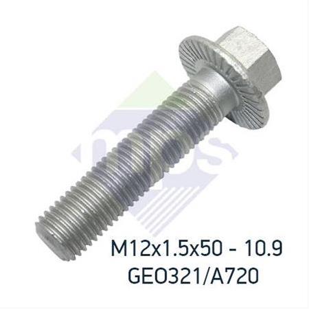 M12x1.5x50 ŞASİ CİVATASI FLANŞLI TIRTILLI 10.9