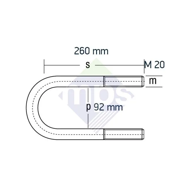 370/420 RENAULT ÖN BAĞLANTI M20X92x260