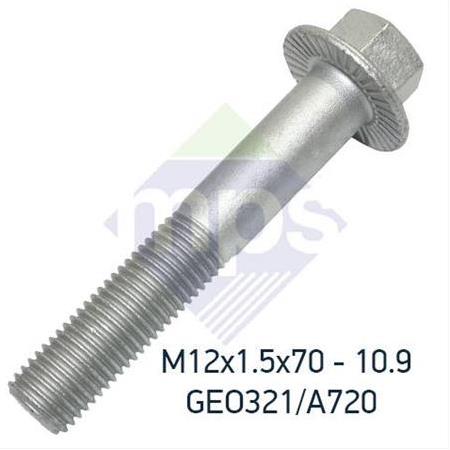 M12x1.5x70 ŞASİ CİVATASI FLANŞLI TIRTILLI 10.9