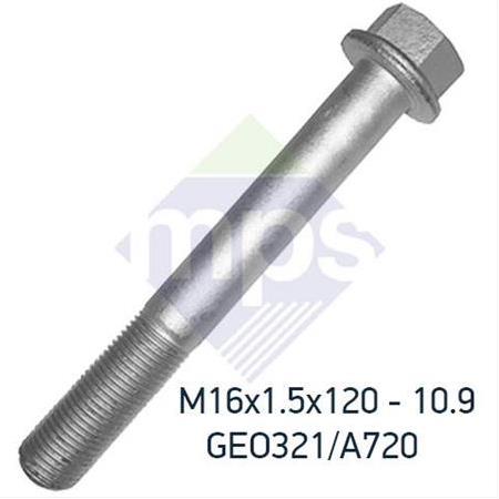 M16x1.5x120 ŞASİ CİVATASI FLANŞLI TIRTILLI 10.9