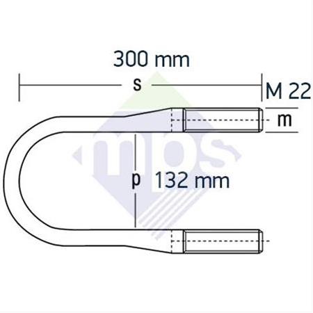 DORSE BAĞLANTI DÖVMELİ M22x132x300 BP UYUMLU