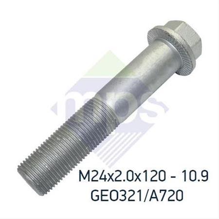 M24x2.0x120 BUGİ KOL CİVATASI FLANŞLI TIRTILLI 10.9