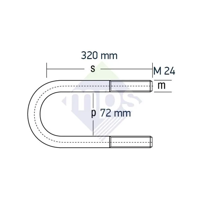 DORSE BAĞLANTI M24x2.0/72x320