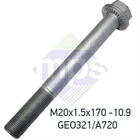 M20x1.5x170 ŞASİ CİVATASI FLANŞLI TIRTILLI 10.9