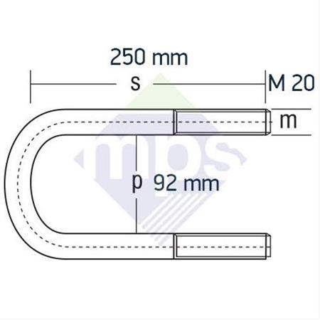 AS950/26200/26235 ÖN BAĞLANTI M20×1.5/92x250