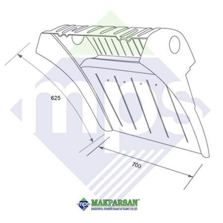 MERCEDES AXOR/ACTROS/MP2-MP3 ARKA ARKA ÇAMURLUK PLASTİK / 9305200119-R