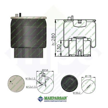 4884-K/METAL PİSTONLU KÖRÜK / MAN 81436006035