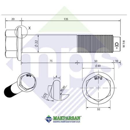 BUGİ KOL PERNO 7/8x135
