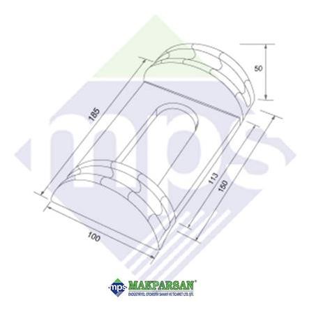 DİNGİL Z MAKAS TABLASI ÜST KEP 120x100