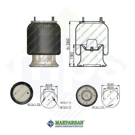 4159-K/METAL PİSTONLU KÖRÜK / SAMRO 2500425