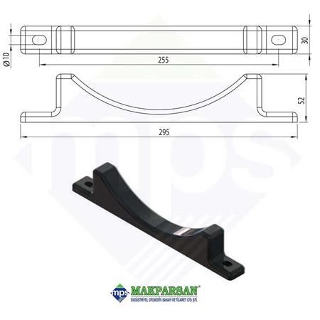 SU DEPOSU BAĞLANTI PLASTİĞİ KISA 255 MM-25/35 LİTRE