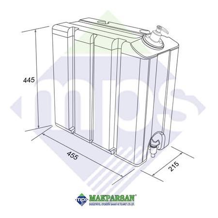 SU DEPOSU TIRSAN TİP 45 LİTRE