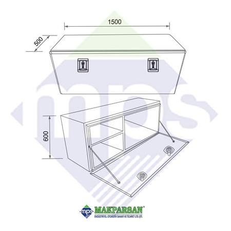 TAKIM DOLABI SAÇ 150 CM w150xh60xd50