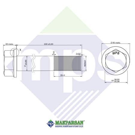 AMORTİSÖR AYAK CİVATASI