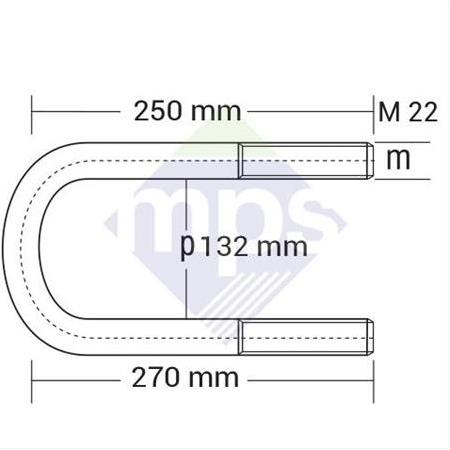 DORSE BAĞLANTI TOPAL BACAK DÖVMESİZ 7/8x132x250-270 BP UYUMLU