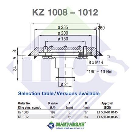 KİNG PİMİ 2" E BELGELİ JOST MARKA / KZ1012