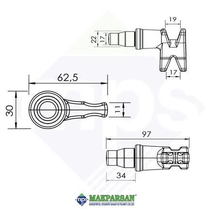 22 TEK YÖN KANCA TIRNAGI GALVANİZLİ