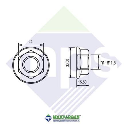 M16x1.5 FLANŞLI TIRTILLI SOMUN DIN 6923 / 06122226311