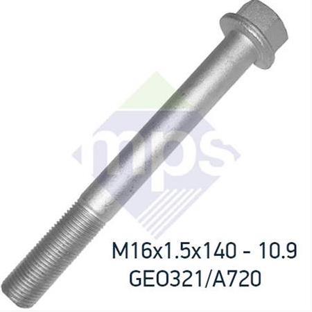 M16x1.5x140 ŞASİ CİVATASI FLANŞLI TIRTILLI 10.9 / 910105016011