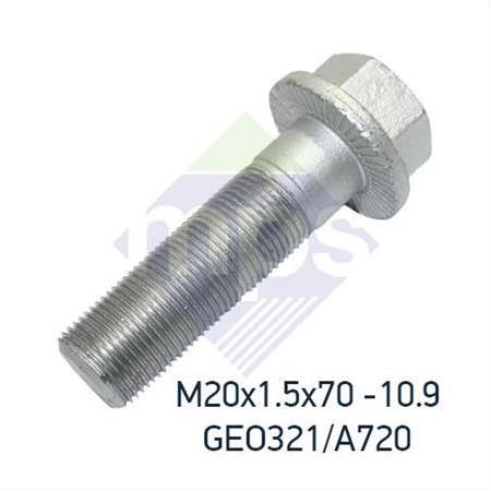 M20x1.5x70 BUGİ KOL CİVATASI FLANŞLI TIRTILLI 10.9