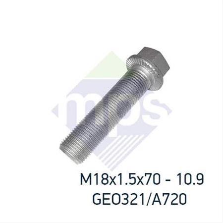 M18x1.5x70 ŞASİ CİVATASI FLANŞLI TIRTILLI TAM DİŞ 10.9