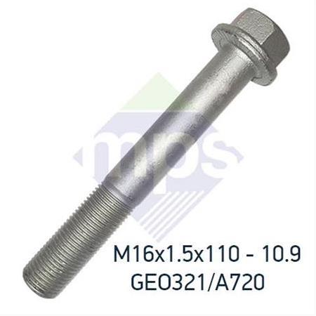 M16x1.5x110 ŞASİ CİVATASI FLANŞLI TIRTILLI 10.9