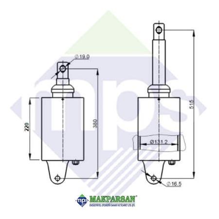 MİNİ KALDIRMA PİSTONU 130x220