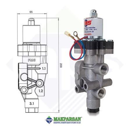 DİNGİL KALDIRMA VALF KABLOLU M16x1.5 FMS MARKA